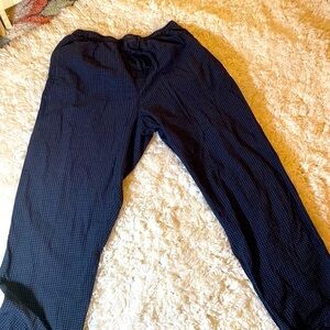 POLO RALPH LAUREN NAVY BLUE WHITE LOUNGE PANTS SLEEPWEAR PAJAMA BOTTOMS Sz L EUC